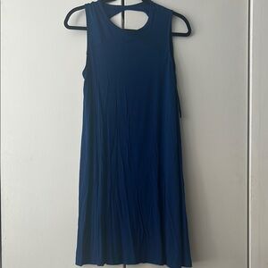 GAP Blue Sleeveless Scoop Neck Midi Sundress